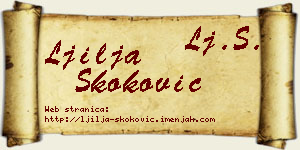 Ljilja Skoković vizit kartica